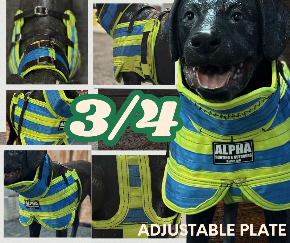 Alpha Hunting Dog Chest Plates with Kevlar Options