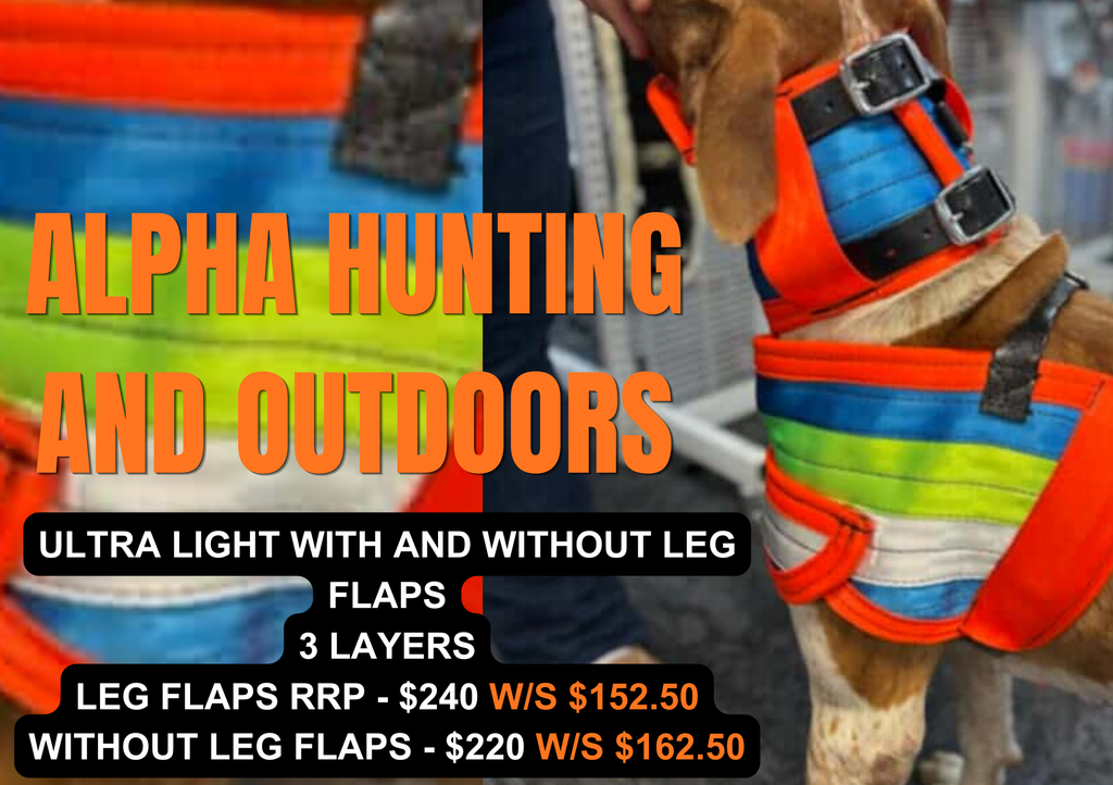 Alpha Hunting Dog Chest Plates with Kevlar Options