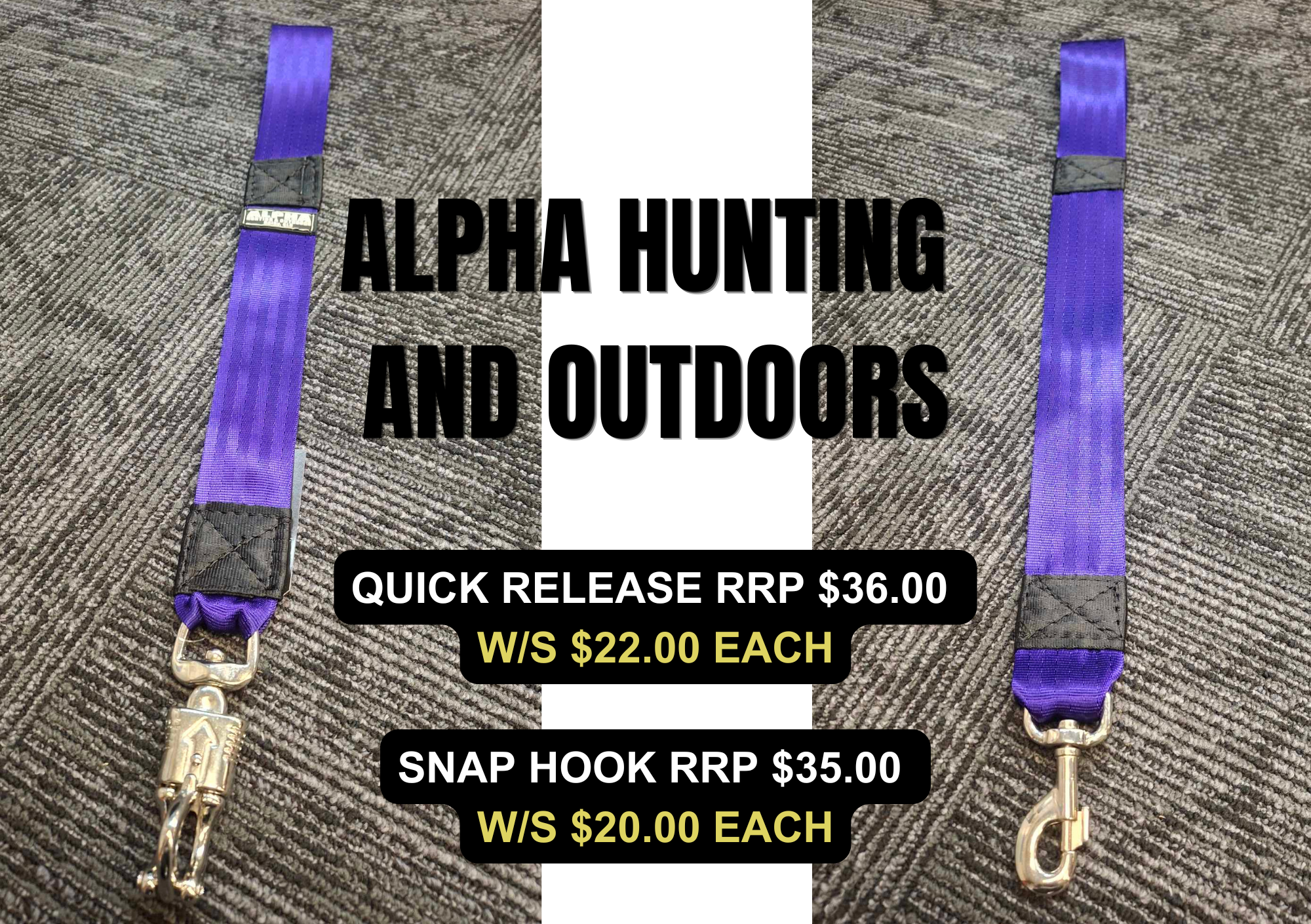 Ute Ties Snap hook and Quick Release