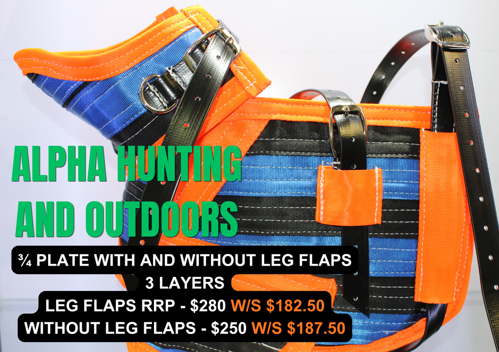 Alpha Hunting Dog Chest Plates with Kevlar Options